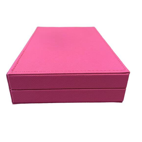 BROUK & CO Ellen Dominoes Travel Set in Posh Hot Pink Vegan Leather NEW In Box - Picture 5 of 10
